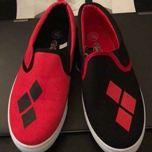 Harley Quinn DC comics slip on shoes
